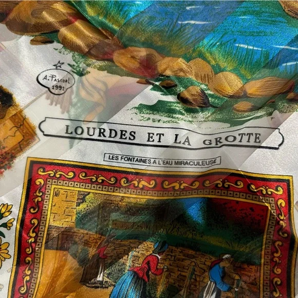 Lourdes Et La Grotte Scarf J. Mico Sancho multicolored - Picture 10 of 10